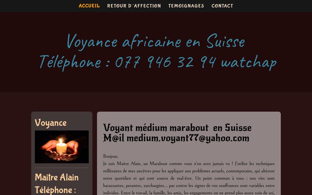 Lire la suite à propos de l’article Marabout africain en Suisse